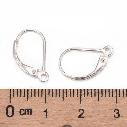 925 Sterling Silver Leverback Hoop Earrings