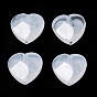 Perles d'imitation de coquillage acrylique transparent, cœur