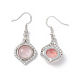 Gemstone Vase Dangle Earrings, Platinum Brass Jewelry for Women