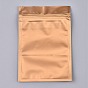 Bolsas de plástico con cierre de cremallera de color sólido, bolsa de papel de aluminio resellable, bolsas de almacenamiento de alimentos