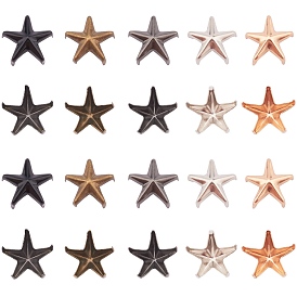 Brass Studs Rivets, For DIY Leather Craft, Five-Pointed Star