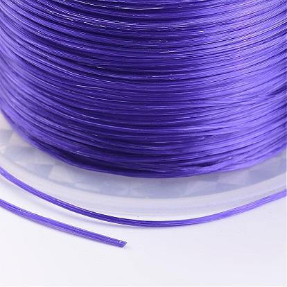 Cuerda de cristal elástica plana, hilo de cuentas elástico, para hacer la pulsera elástica, teñido, 0.8 mm, aproximadamente 12.02 yardas (11 m) / rollo