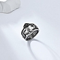 Anillos de dedo huecos de acero de titanio para hombres y mujeres., anillo claddagh con corona de corazón