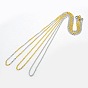 Unisex Casual Style 304 Stainless Steel Cable Chain Necklaces, with Lobster Claw Clasps