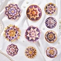 10Pcs 10 Styles Mandala Flower Waterproof PET Decorative Stickers, Laser Self-adhesive Decals, for DIY Scrapbooking