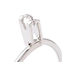 Fornituras de anillo de manguito de aleación de zinc, soporte de piedra de anillo tipo resorte, configuraciones de anillo para diamantes de imitación