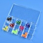Polystyrene Bead Storage Containers, 18 Compartments Organizer Boxes, with Hinged Lid, Rectangle