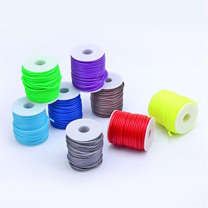 PVC Tubular Solid Synthetic Rubber Cord, Wrapped Around White Plastic Spool, No Hole