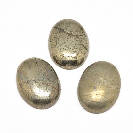 Oval Natural Pyrite Cabochons