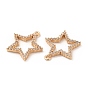 Micro cuivres ouvrent pendentifs zircone cubique, or, charmes étoiles