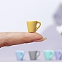Adornos de taza de té en miniatura de resina, accesorios de casa de muñecas micro jardín paisajístico, simulando decoraciones de utilería