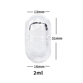 Transparent Thick Acrylic Container, Pill Box, Capsule Shape