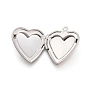 304 Stainless Steel Blank Stamping Tag Locket Pendants, Photo Frame Charms for Necklaces, Heart