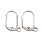 304 Stainless Steel Leverback Earring Findings, with Loop, 17x10.5mm, Pin: 0.7mm, Hole: 2mm