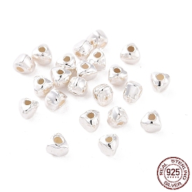 925 Sterling Silver Beads, Triangle