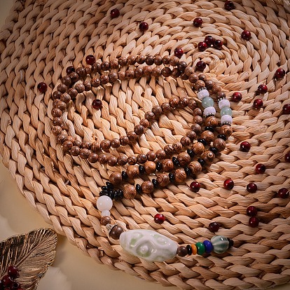 500Pcs Natural Pecan Wood Beads, Round