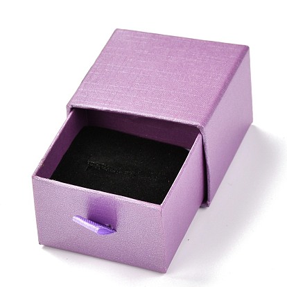 Квадратный ящик для бумаги, с черной губкой и веревкой из полиэстера, для браслета и кольца