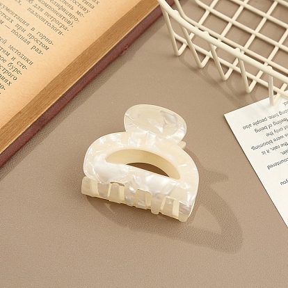 Hollow Half Round PVC Claw Hair Clips, for Women Girls