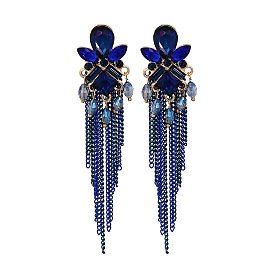 Bohemian Ethnic Style Long Tassel Earrings - Fashionable and Trendy.