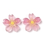 Luminous Resin Cabochons, 5-Petal Flower/Sakura