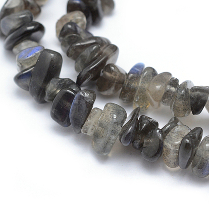 Natural Labradorite Beads Strands, Grade A, Chip