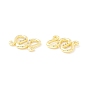 Brass Clear Cubic Zirconia S-Hook Clasps, Long-Lasting Plated