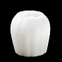 Tasse à bougie ronde rayée avec couvercle, moules en silicone, bricolage, pour résine, gesso, fabrication artisanale de ciment