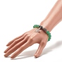 Gemstone & Synthetic Hematite Stretch Bracelet with Star Charm, Gemstone Jewelry for Women