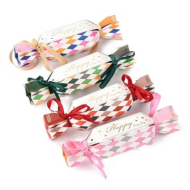 Романтическая свадебная подарочная коробка в форме шестиугольника в форме конфет, с лентой, ромб и образец слова