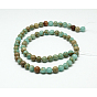 Round Synthetic Aqua Terra Jasper Beads Strands, Dyed