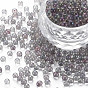 DIY 3D Nail Art Decoration Mini Glass Beads, Tiny Caviar Nail Beads, AB Color Plated, Round