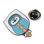Animal Theme Enamel Pins, Gunmetal Zinc Alloy Brooches for Backpack Clothes, Penguin/Koala/Dinosaur