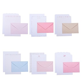 Envelope and Letter Paper Set, Flower Pattern