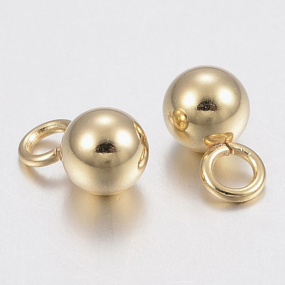 Revestimiento de iones (ip) 304 amuletos de esfera de acero inoxidable, bola redonda
