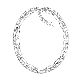 Retro Chain Collar Necklace for Women, Statement Sweater Chain Jewelry
