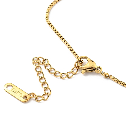 304 Stainless Steel Evil Eye & Chains Tassel Pendant Necklaces for Women