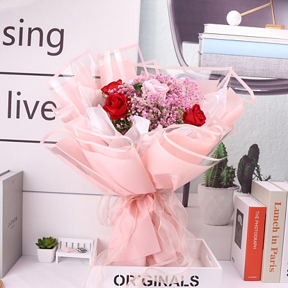 Papier d'emballage de fleurs en plastique, papier bouquet de fleuriste imperméable, bricolage