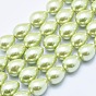 Electroplate Shell Pearl Beads Strands, Drop