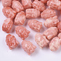 Synthetic Coral Beads, Dyed, Two Tone, Buddha