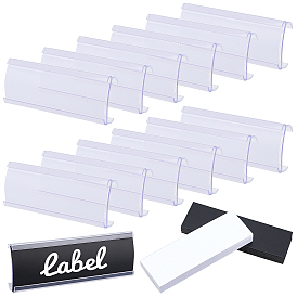 BENECREAT 76 Set 2 Colors Acrylic Price Tag, with Paper Card, Rectangle