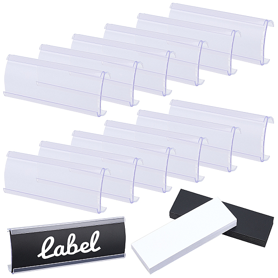 Benecreat 76 set 2 couleurs étiquette de prix acrylique, avec carte papier, rectangle