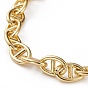 Brass Mariner Link Chain Bracelets, with Spring Ring Clasps