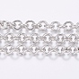 Placage ionique (ip)g 304 chaînes rolo en acier inoxydable, chaîne belcher, avec bobine, pour la fabrication de bijoux, non soudée