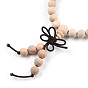 Обертывание стиль Буддийского ювелирных изделий camphorwood круглых браслеты из бисера или ожерелье