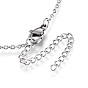 304 Stainless Steel Pendant Necklaces, with Cubic Zirconia, Flat Round with Allah