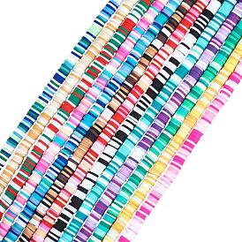 13 Strands 13 Colors Handmade Polymer Clay Beads Strands, for DIY Jewelry Crafts Supplies, Heishi Beads, Disc/Flat Round