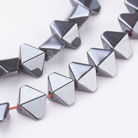 Non-magnetic Synthetic Hematite Beads Strands, Rhombus