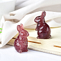 Natural & Synthetic Gemstone Home Display Decorations, 3D Rabbit