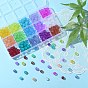 330Pcs 15 Colors Baking Painted Glass Beads Strands, Imitation Opalite, Round