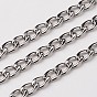 304 Stainless Steel Twisted Chains Curb Chains, Unwelded, 3x1mm